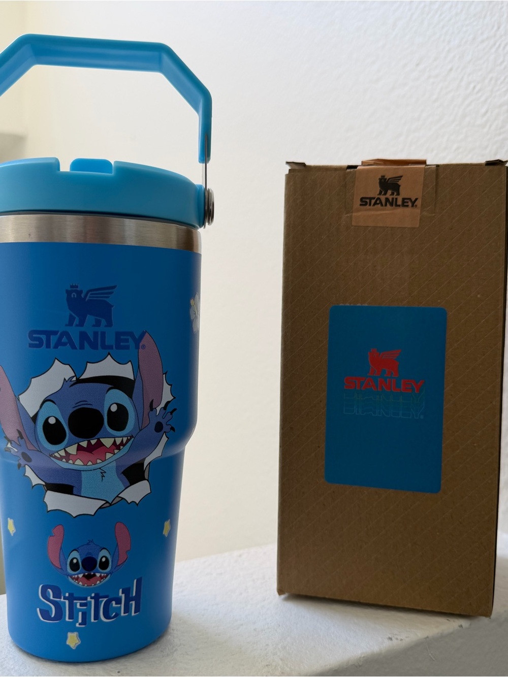 Stitch Stainless Steel Insulated Tumbler 20 oz with Handle & Straw Lid - Picture 4 of 5